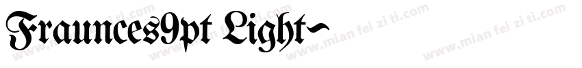 Fraunces9pt Light字体转换